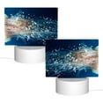 thumbnail image 2 of Fotbe White Jellyfish Dansing in the Ocean Pattern Acrylic Night Light Gift with 3 Color ModesTouch-Sensitive LED Lamp Perfect Gift for Mother's Day, Birthday, or Christmas, 2 of 9