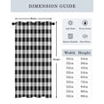 thumbnail image 6 of Black White Thermal Insulated Blackout Curtains for Bedroom 72 Length Buffalo Plaid Room Darkening Curtain 1 Panel Grommet Window Curtain Drape for Living Room Nursery Room, 6 of 7