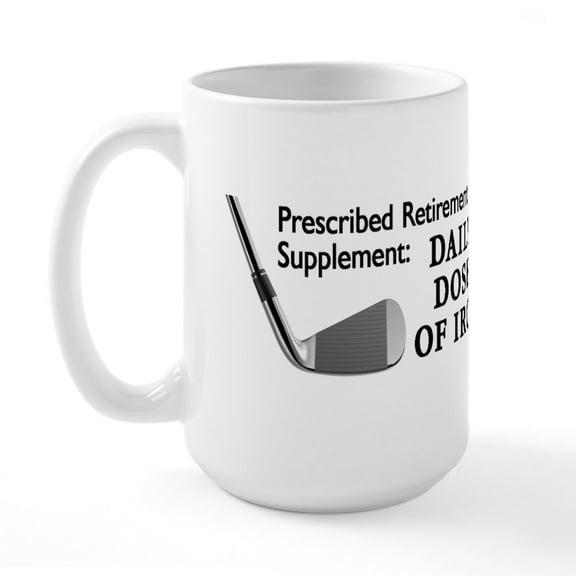 CafePress - Large Golf Mug - 15 oz Ceramic Large White Novelty Mug