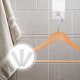 thumbnail image 2 of 100pcs Portable Retail Display Hooks Clear Sticky Tabs Self Adhesive Hanging Tabs, 2 of 3