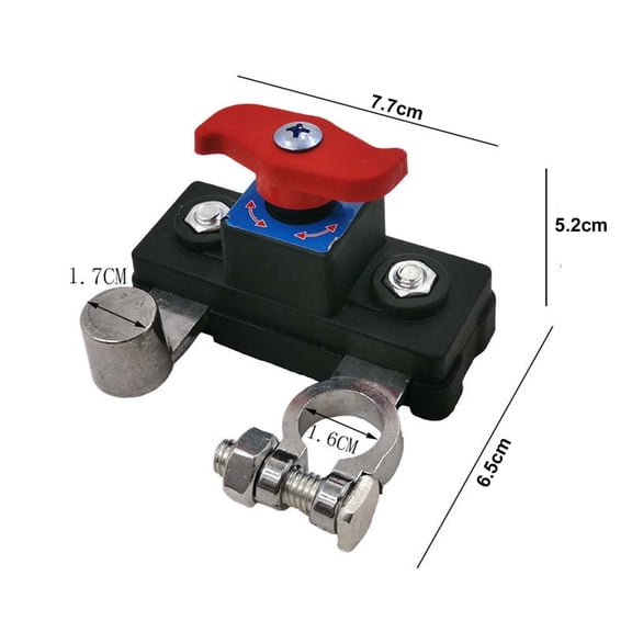 Shipiny Car Battery Disconnect Switch, Universal Battery Breaker Isolator for Safe Power Cut-off, Effectively Prevent Battery Drain for Most Cars and Vehicles, Silver