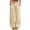 Beige, variant on YIFUNIN Women's Casual Solid Color Elastic Waist Wide Leg Pants, Drawstring Loose Fit Trousers for Everyday Lounge, Comfortable Versatile Style,Beige L