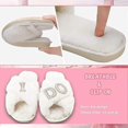thumbnail image 4 of Bride To Be Gift Set Bride Makeup Bag I Do Bride Slippers Bride Robe Bride Hair Clip Bride Gifts Wedding Gifts (Slippers+Makeup Bag+Clip), 4 of 6