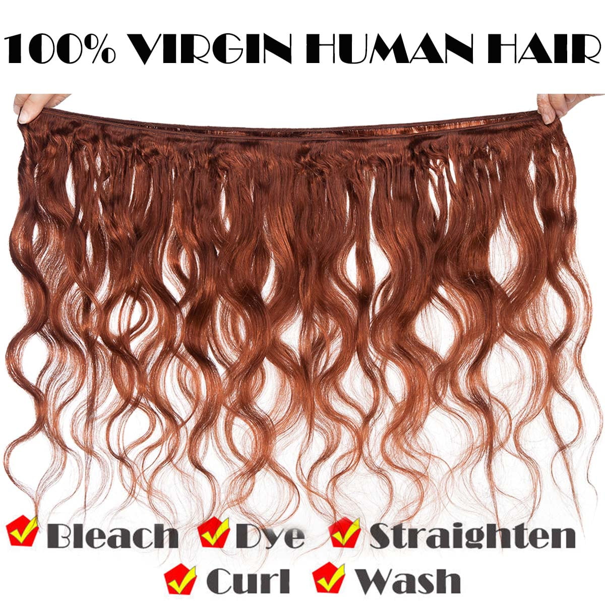 SEGO Virgin Human Hair Body Wave/Straight 1 Bundles Human Hair Extensions