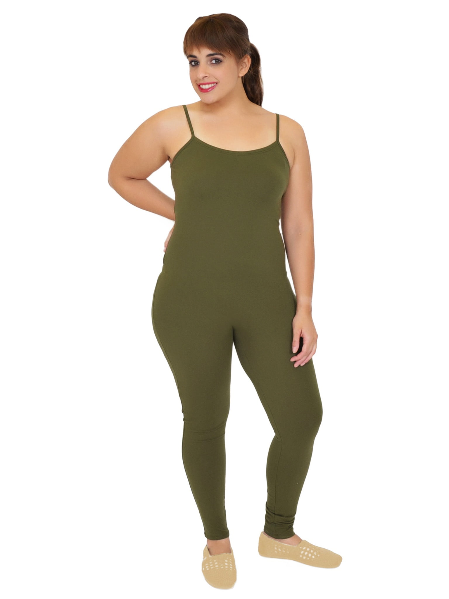 olive green catsuit