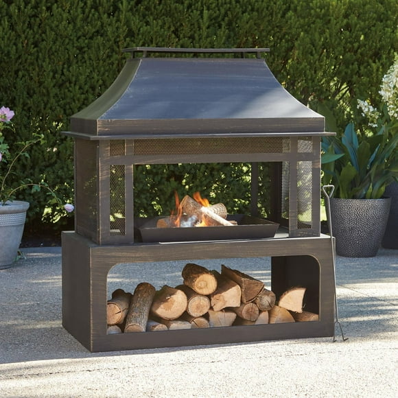 Hometrends Steel Outdoor Fireplace