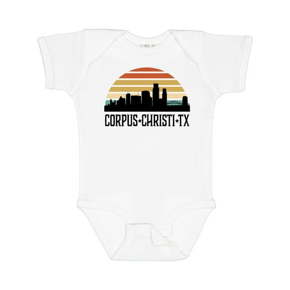 Inktastic Corpus Christi Texas Skyline Retro Boys or Girls Baby Bodysuit