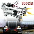 thumbnail image 4 of Super Loud 12V Dual Trumpet Electric Car Horn Kit, Universal Air Horn For Car SUV Truck Motorcycle Boat RV, Easy Installation With Bracket (Chrome/Black), 4 of 16