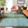 thumbnail image 7 of Addison Rugs Mayfield Premium Machine Washable Transitional Abstract Teal Rectangle Rug, 10' x 14', 7 of 7