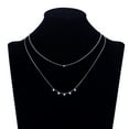 thumbnail image 2 of Fine Silver Plated Drop Double Necklace Set with Simulated Diamonds Adult, 2 of 7