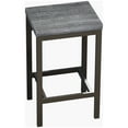 thumbnail image 4 of Seizeen Bar Table Set of 4, Modern Counter Height Dining Table & 3 Stools, Dark Texture Pub Bistro Set with 3 Height Stools for Small Space Kitchen Cafe Shop, Gray, 4 of 7
