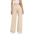 thumbnail image 4 of UDAUDU Wide Leg Sweatpants Women Low Rise Baggy Sweatpants Y2K Drawstring Cotton Lounge Pants Womens 2026 Fall Fashion Pants Beige 3XL, 4 of 8