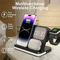 thumbnail image 1 of 6 in 1 Wireless Charging Station Compatible with Apple Multiple Devices iPhone, AirPods, and Apple Watch - Phone Wireless Charger Fast Charging with Night Lamp and Clock, 1 of 5