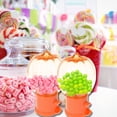 thumbnail image 3 of Halloween Mini Pumpkin Shaped Plastic Candy Dispenser, 6.5in Gumball Machine Office Party Favor Easy Refill Treats Food Canister Snack Container Table Decor Gift Supply w/ Free Gums & EBK Bag, 3 of 7