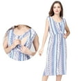 thumbnail image 2 of Robe d'Allaitement Sans Manches à Imprimés Floraux pour Femmes Enceintes, Robe de Nuit pour Bébé, Chemise de Nuit, 2 of 5
