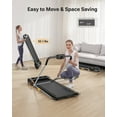 UREVO 2 in 1 Under Desks Treadmill, 2.5HP Folding Treadmill with Smart