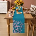 thumbnail image 2 of Spring Floral Table Runner 72 Inches, Watercolor Pink Cherry Blossom Branches Blue Bed Runner Dresser Scarves Tabletop for Indoor Outdoor Parties/Ceremony/Banquet, 16" x 72", 2 of 9