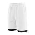 thumbnail image 2 of EOYWHK Golf Shorts with Pockets Elastic Waist Drawstring Mens Golf Shorts Soft Lightweight Breathable Casual Activewear for Men White, Size L, 2 of 8