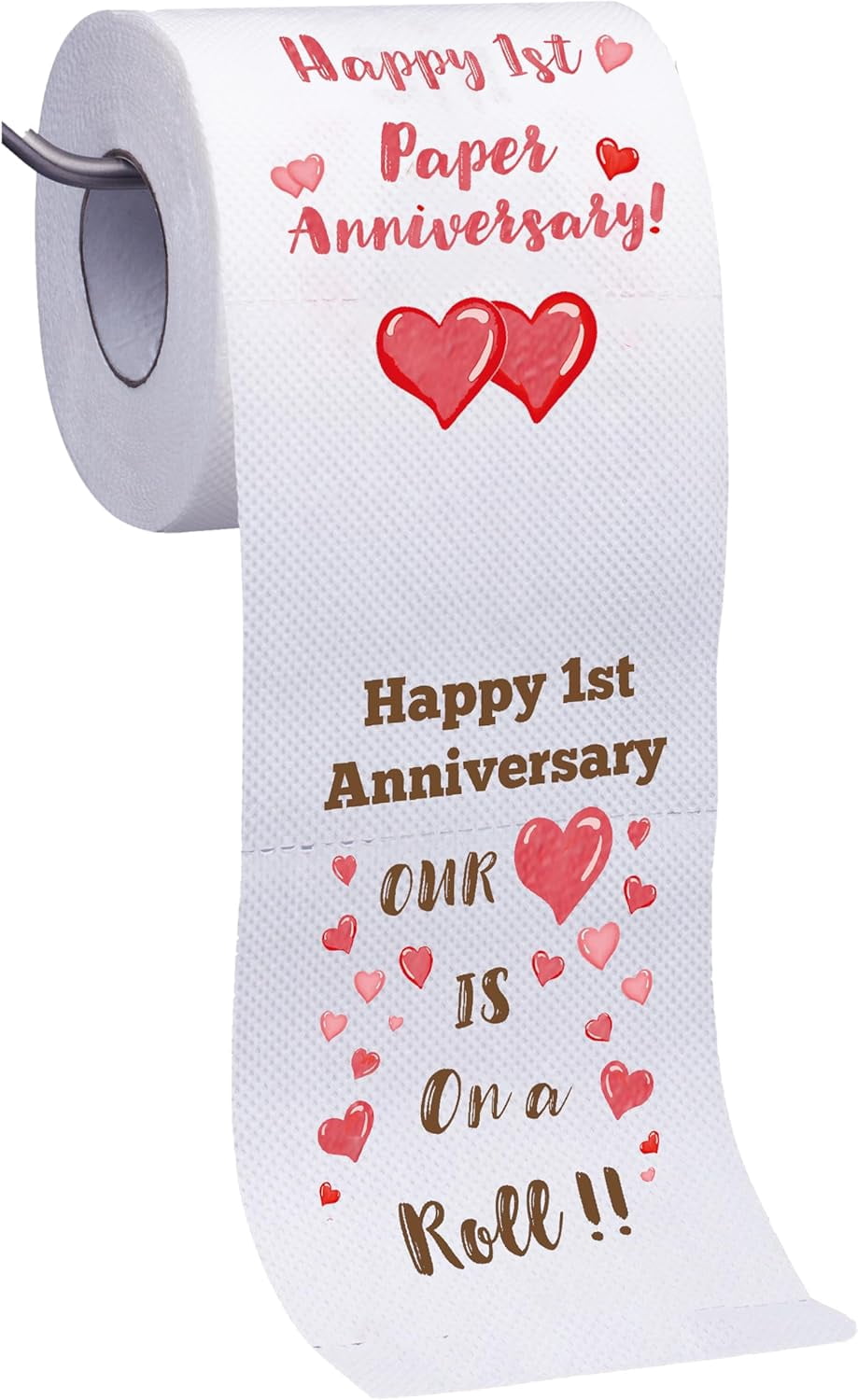 Happy 1 Year Anniversary Wedding Gifts Decorations For Him, One Year Anniversary, 1st Year Toilet Paper, First Anniversary Men Women Husband, Girlfriend, Boyfriend, Her, Wife, Couple (1 Roll)