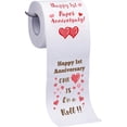 thumbnail image 3 of Happy 1 Year Anniversary Wedding Gifts Decorations For Him, One Year Anniversary, 1st Year Toilet Paper, First Anniversary Men Women Husband, Girlfriend, Boyfriend, Her, Wife, Couple (1 Roll), 3 of 5