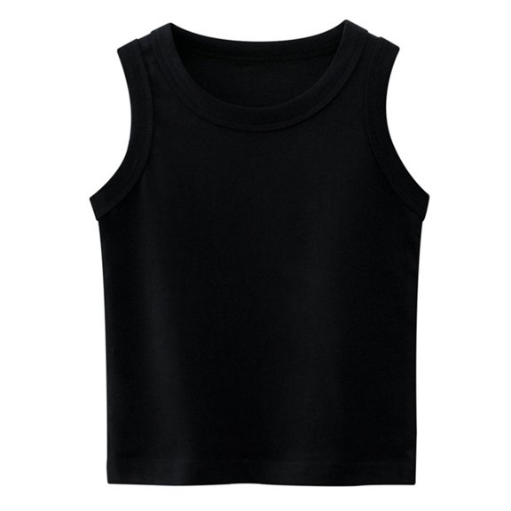 HIPYLO Vest Cute Y2k Tops Kids Tshirts Toddler Undershirts Boys Pink Shirt Black Shirt for Boys Size 5 Clothes, Black 3-4 Years