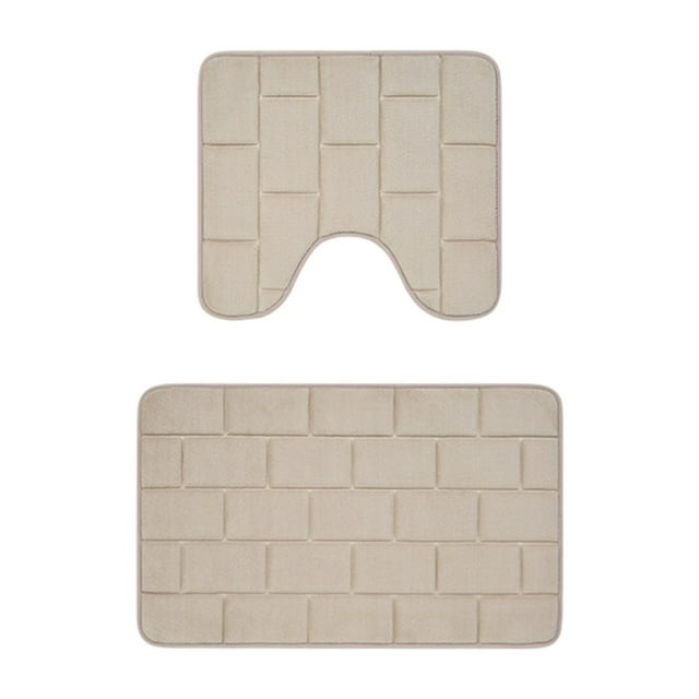 Shower Mat Non Slip Bathroom Water Absorbing Door Mat Convenient Machine Wash Lightweight Fabric Water Absorption Non Slip Floor Mat Bathroom Floor Mat