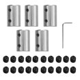 thumbnail image 2 of CNC Motor Jaw Shaft Coupler, Silver 5PCS   Cylindrical Coupling  Steel  For Hardware, 2 of 8