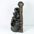 thumbnail image 7 of Luxen Home Resin Rustic Cascading Pots Outdoor Fountain, 7 of 7