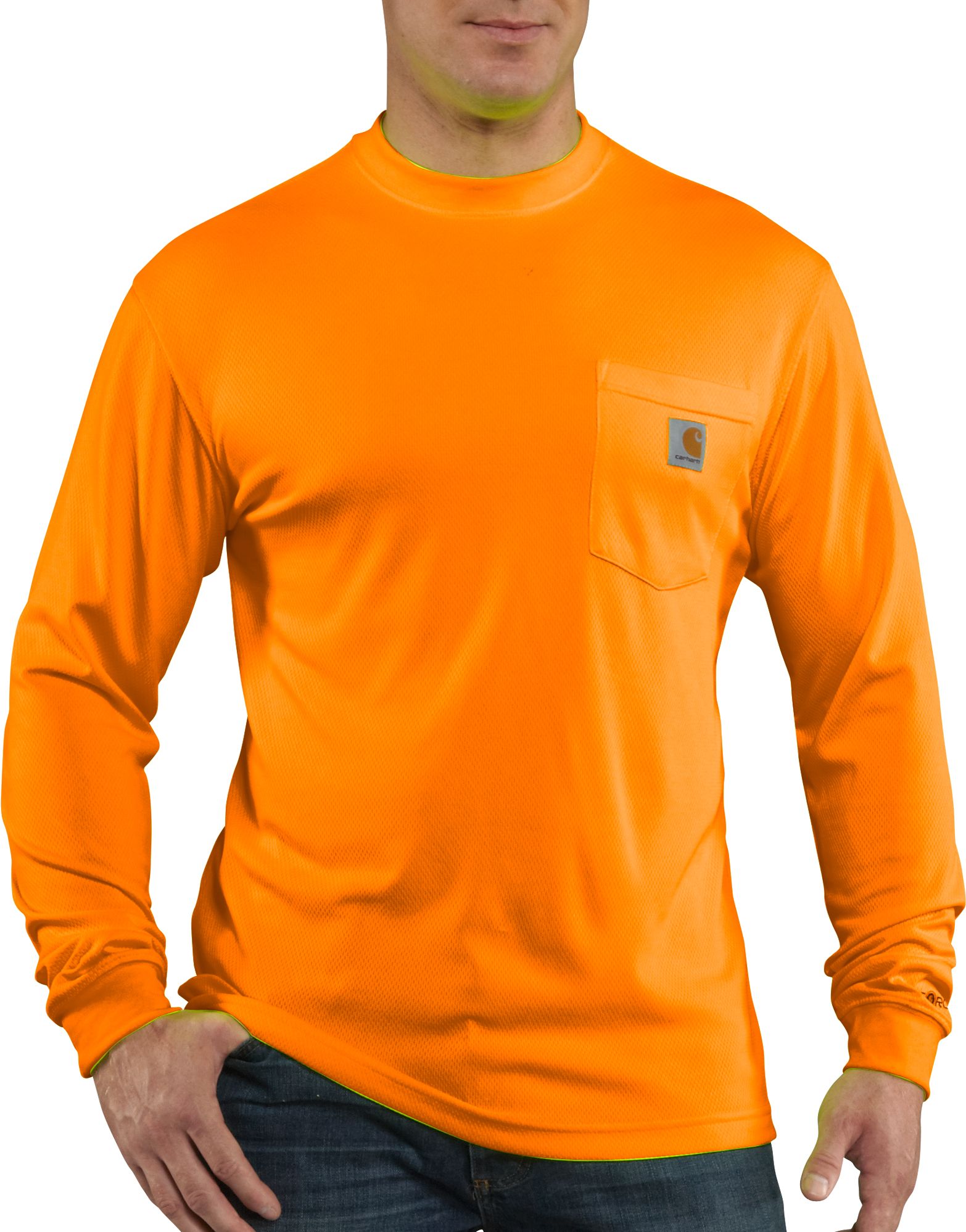 carhartt denim long sleeve shirt