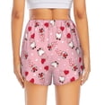 thumbnail image 4 of Uemuo Gnome With Heart Pattern Women's Athletic Shorts High Waisted Running Shorts with Liner Pockets Gym Elastic Workout Shorts-X-Large, 4 of 9