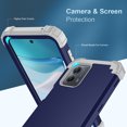 thumbnail image 4 of For Motorola Moto G 5G 2023, Slim Dual Layer 3 in 1 Heavy Duty Protection Hybrid Hard PC Soft Silicone Rugged Bumper Anti Slip Full-Body Protective Cases For Motorola Moto G 5G 2023,
Blue, 4 of 7