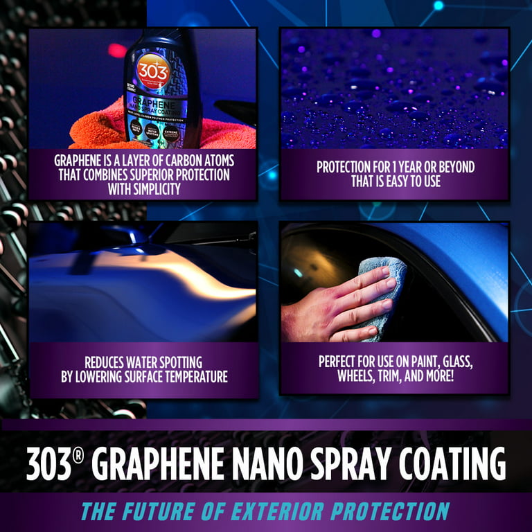The Clean Garage 3 Pack - 303 Graphene Nano Spray Coating - Next Level  Carbon Polymer Protection - Enhances Gloss and Depth - Reduces Water  Spotting 