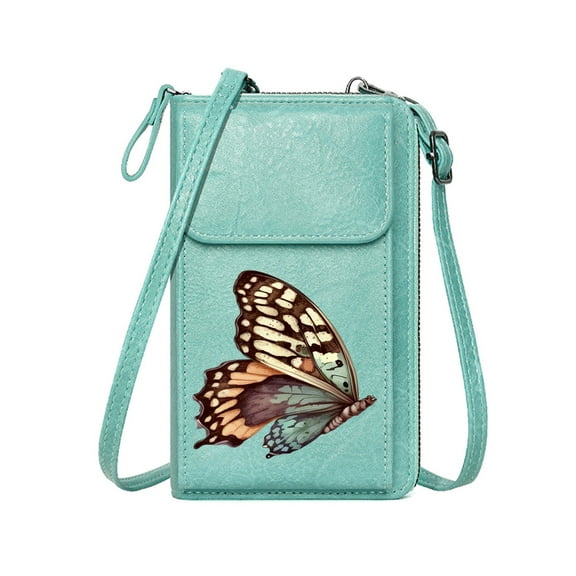 OIDERY Cell Phone Wallet Purses Phone Bags for Women Butterfly Intricate Wing Patterns Vibrant Colors Suitable for Everyday Use Printed Gift