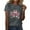 Gray, variant on QUNYINEY Crew Neck Women's T-Shirts Easter Short Sleeve Pullover Casual Tops Loose Funny Tops for Women Trendy
