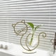 thumbnail image 4 of Jarrón de hierro en forma de gato con exhibición de planta hidropónica, adorno decorativo para el hogar en sala de estar y mesa de comedor, dorado o negro, 28.5x12 cm, 4 of 6