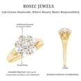 thumbnail image 5 of Rosec Jewels Lab Created Diamond Flower Engagement Ring - EF-VS Quality | Ready to Gift, 18K Yellow Gold, US 4.50, 5 of 6
