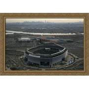 MetLife Stadium 40x28 Large Gold Ornate Wood Framed Canvas Art - Home of the New York Giants and Jets