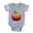 Heather Grey, variant on CafePress - Apple - Cute Infant Baby Football Bodysuit