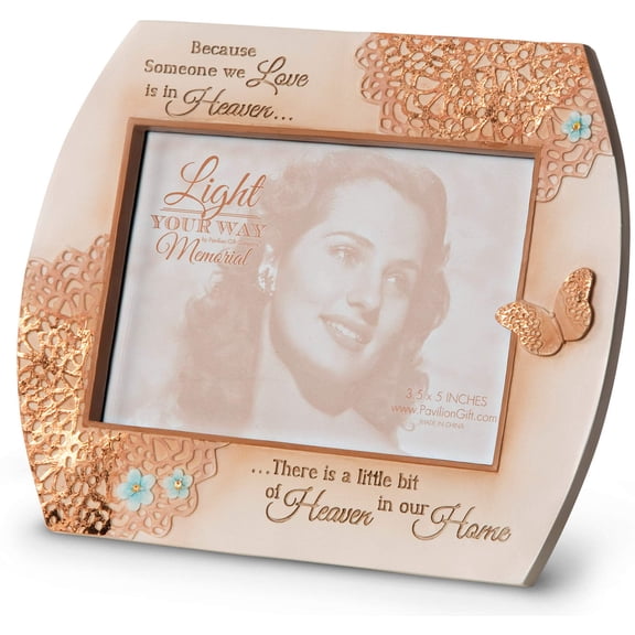 Pavilion Gift Company Heaven In Our Home Picture Frame, 7"L x 4"W, Bronze