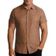 thumbnail image 1 of Blusa y camisa de manga corta con cuello vuelto para hombre, camisa informal holgada de color liso con botones a la moda para playa, blusa de manga corta con cuello vuelto para hombre, blusa de poliés, 1 of 8