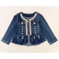 thumbnail image 3 of Peacolate 6M-3Years Spring Autumn Little Baby Girls Clothing Set 3pcs Long Sleeve Dress Bunny Denim Jacket and Jeans,Pink,6-12Months, 3 of 5
