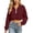 Wine, variant on hoksml Women Half Zip Collar Drawstring Hem Cropped Sweatshirt Drop Shoulder Puff Long Sleeve Pullover for Street Casual Daily