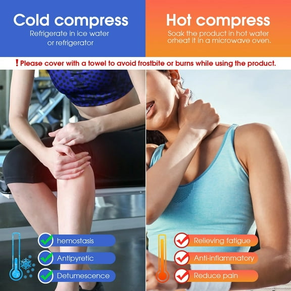 Hot and Cold Pack for Injuries Reusable, Gel Warm or Ice Pack Therapy Wrap for Hip Neck Shoulder Knee Back Hot Cold Compress for Swelling, Bruises, Surgery, 18 x 7 in