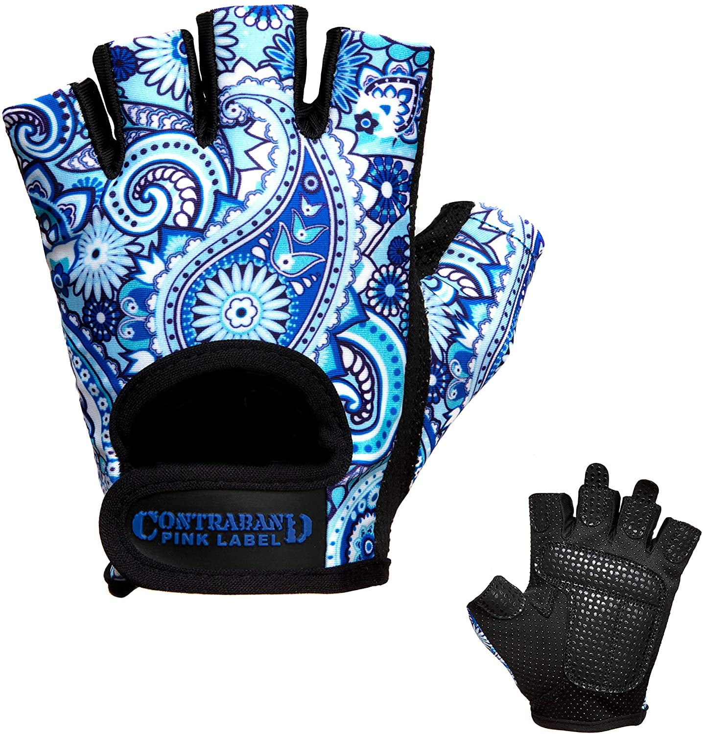Contraband Pink Label 5387 Womens Design Series Paisley Print Lifting Gloves 