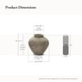 thumbnail image 4 of LuxenHome Rustic Ceramic Vase, 10.2" Tall Terracotta Pot with Earthy Gray-Brown Finish, Handcrafted, 4 of 9