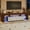 Walnut+White, variant on M optimized 63" TV Stand, Modern TV Cabinet Entertainment Media Center with 2 Drawer, Open Shelf, Remote Control 16 Color LED Lights, TV Console Table for Living Room