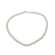 JUNTEX Imitation Freshwater Pearl Necklace Bead Necklace Ivory White Clavicle Chain Ins