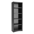 thumbnail image 2 of Corliving Quadra Adjustable 5 Shelf Bookcase, 5 Tier Bookshelf with Open Shelves, Tall Skinny Bookshelf Display Bookshelf Case for Living Room, Bedroom, Home Office, Black, 2 of 8