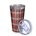 thumbnail image 2 of 16oz Tumblers Red and Green Christmas Plaid Pattern Stainless Steel Vacuum Insulated Double Wall Travel Tumbler Cups Mug with Lid and Straw,Cleaning Brush for Coffee,Tea, 2 of 4