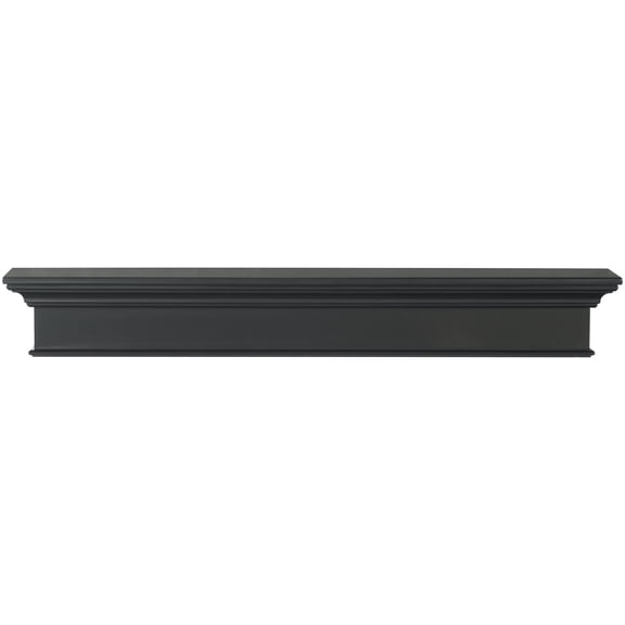 The Henry 72" Shelf or Mantel Shelf MDF Black Paint